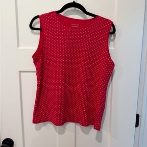 Christopher & Banks Red Sleeveless Tank Top